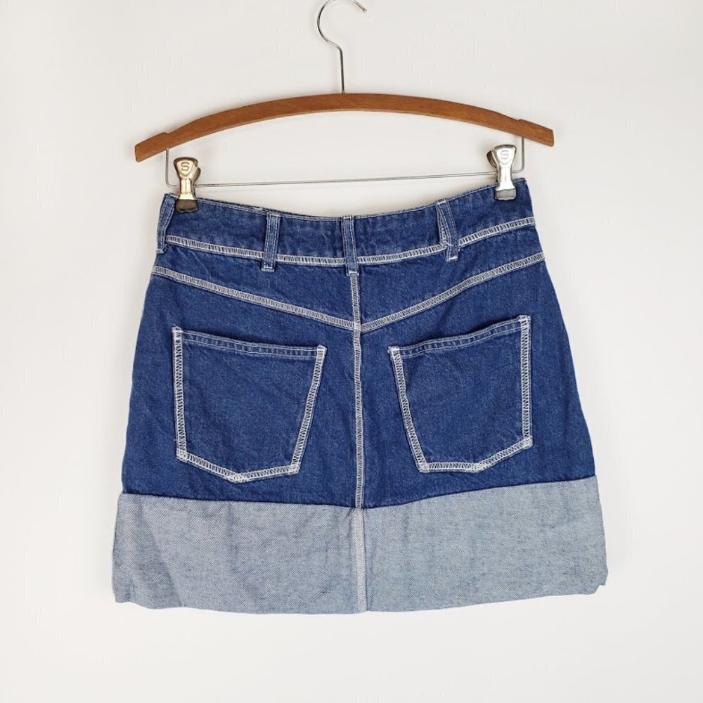 Urban Outfitters BDG Denim Skirt Classic Jean Skirt Rolled Mini Y2K Size Small - Picture 3 of 7
